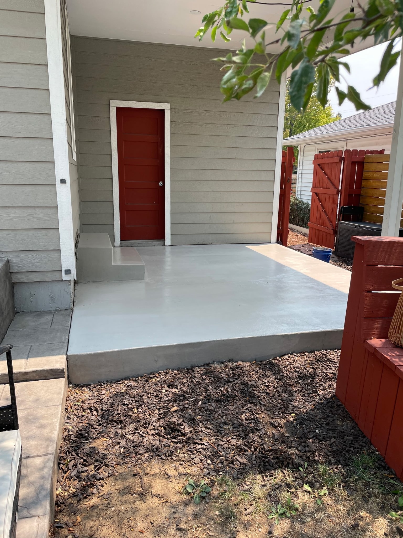 Modern Garage Patio with Concrete — Yardage Outdoor Living